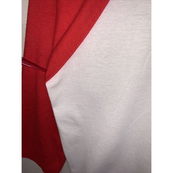 Vintage 80s Red White Alaska Ringer Style T Shirt Adult Medium USA Made-11701 - Picture 12 of 15